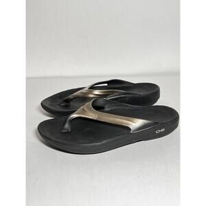 Oofos Women's Latte OOlala Luxe Sandal Flip Flop Thong Recovery Size 9